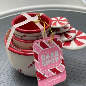 The Bake Shop/MasterClass Measuring Cups Set Candy Cane‎ Peppermint Holiday